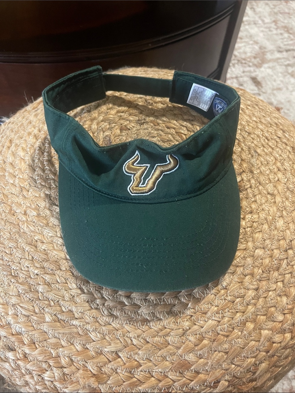 Green Embroidered Bull Logo Visor - Women Accessories